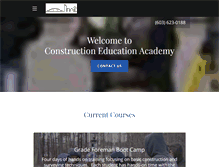 Tablet Screenshot of constructioneducationacademy.com